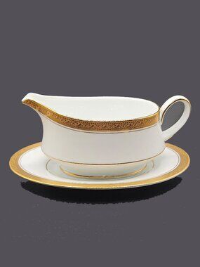 Noritake Crestwood Gold Porcelain Gravy Boat